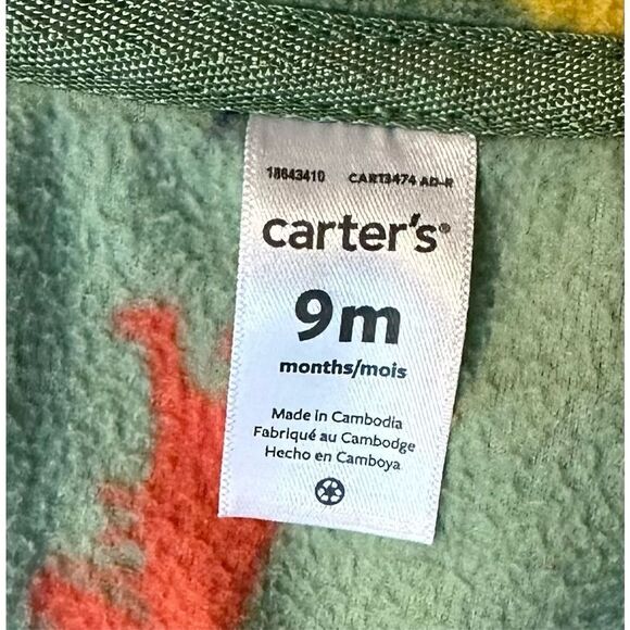 Fleece Dino-print Romper Onepiece, 9m - Picture 3 of 5